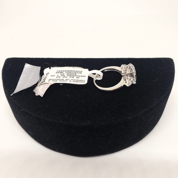 Semi Precious Swarovski Cubic Zirconia Ring (Size 7) - Picture 9 of 11